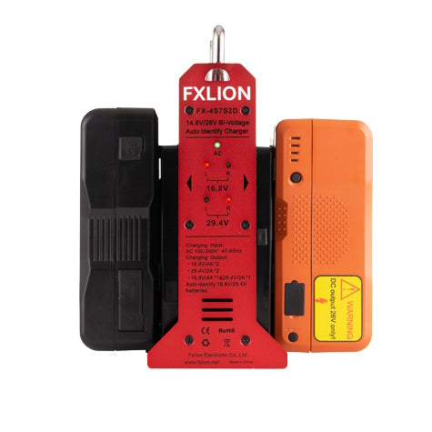 Fxlion FX-4S7S2D 2 CH Automatic Voltage Charger 16.8V/29.4V-V-Mount