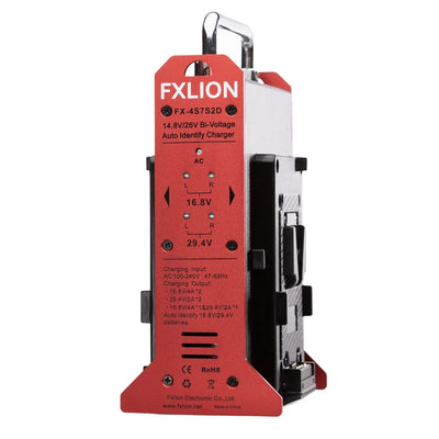 Fxlion FX-4S7S2DA 2 CH Automatic Voltage Charger 16.8V / 29.4V - Gold-Mount