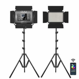 GVM 680RS 50W RGB LED Studio Video-Light-Kit - 2 Light Kit