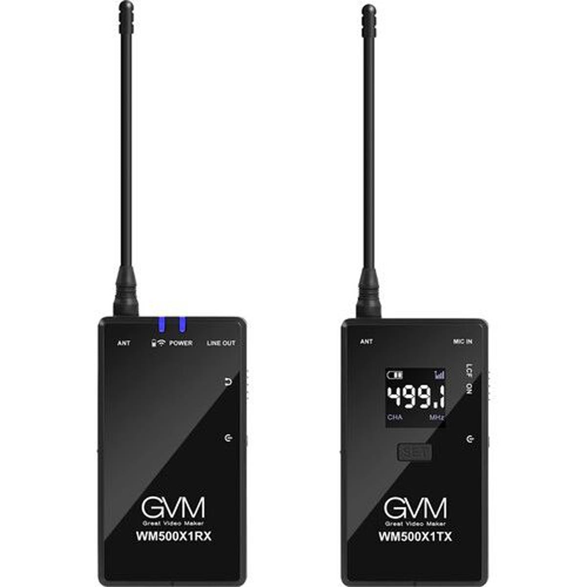 GVM WM500X1 Camera-Mount Wireless Omni Lavalier Microphone System for Cameras and Smartphones