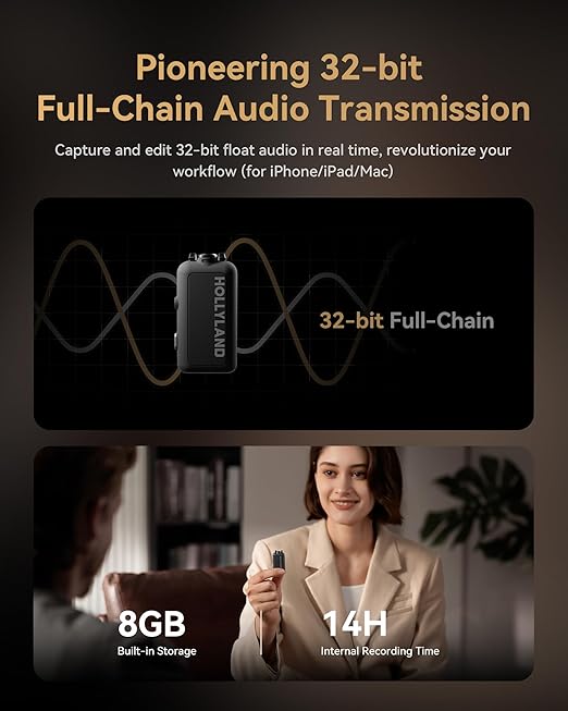 Hollyland LARK MAX 2 Combo 4-Person Wireless Microphone System for Cameras and Mobile Devices