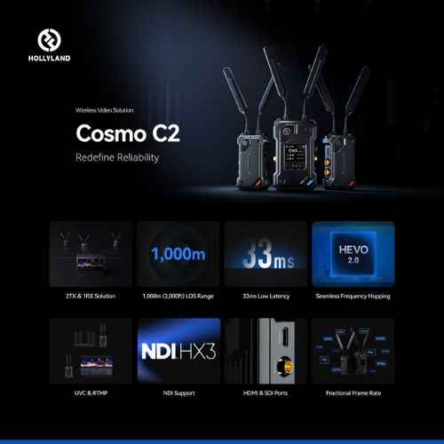 Hollyland Cosmo C2 Wireless Video Transmission System 1TX and 1RX Kit