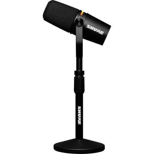 Shure MV7+K Podcast XLR/USB Microphone Bundle with Desktop Stand (Black)