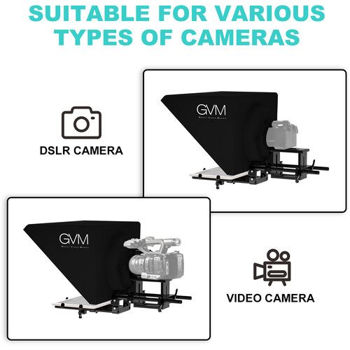 GVM TQ-L Teleprompter for Tablets and Smartphones with Bluetooth Remote and App