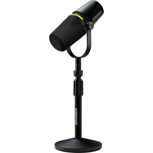 Shure MV7+K Podcast XLR/USB Microphone Bundle with Desktop Stand (Black)