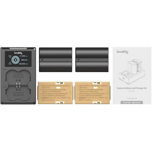 SmallRig NP-W235 Kit with 2 Batteries and 2-Bay USB Charger (3822)