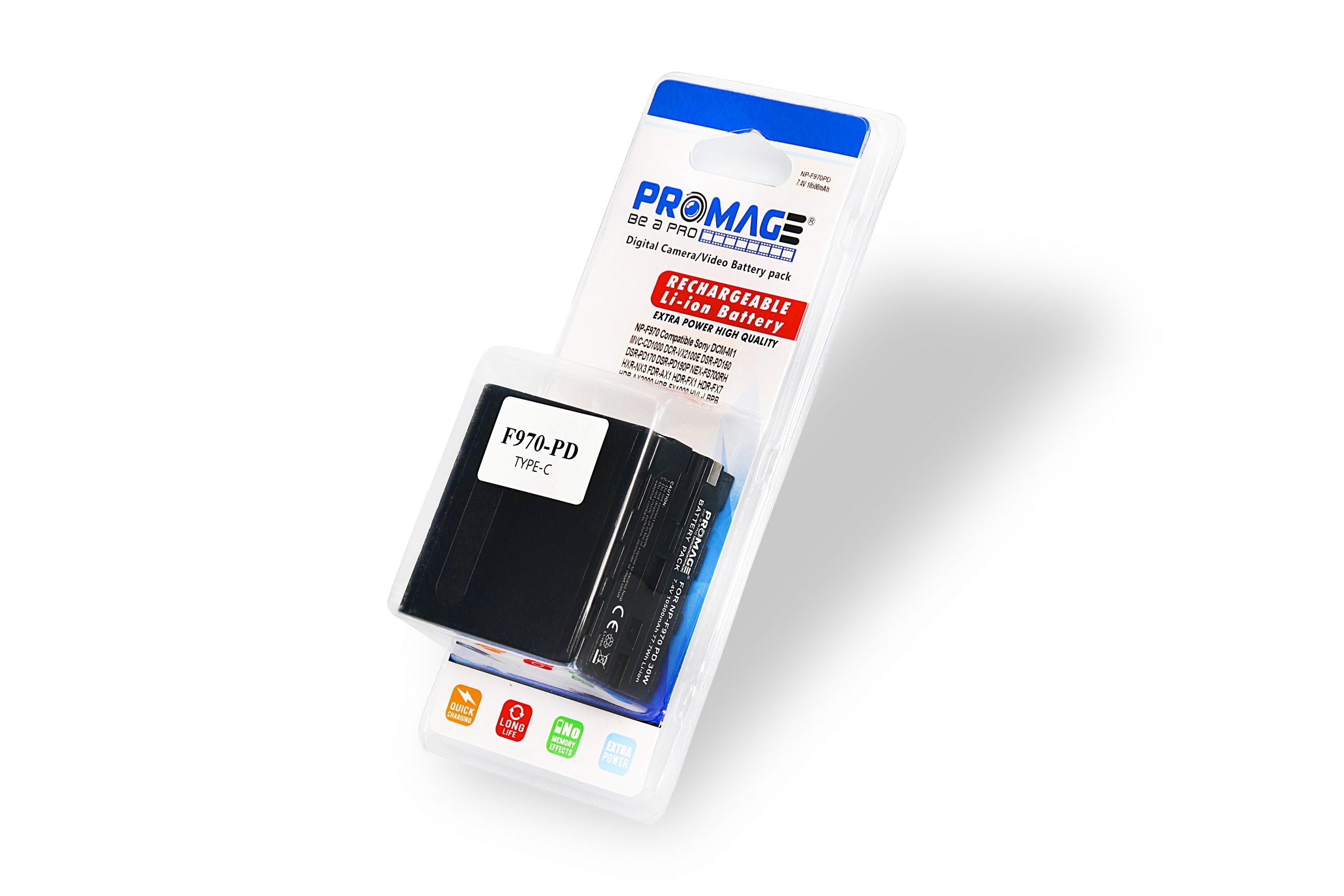 PROMAGE BATTERY FOR SONY F970 PD TYPE C 30W INPUT/STATUS LED