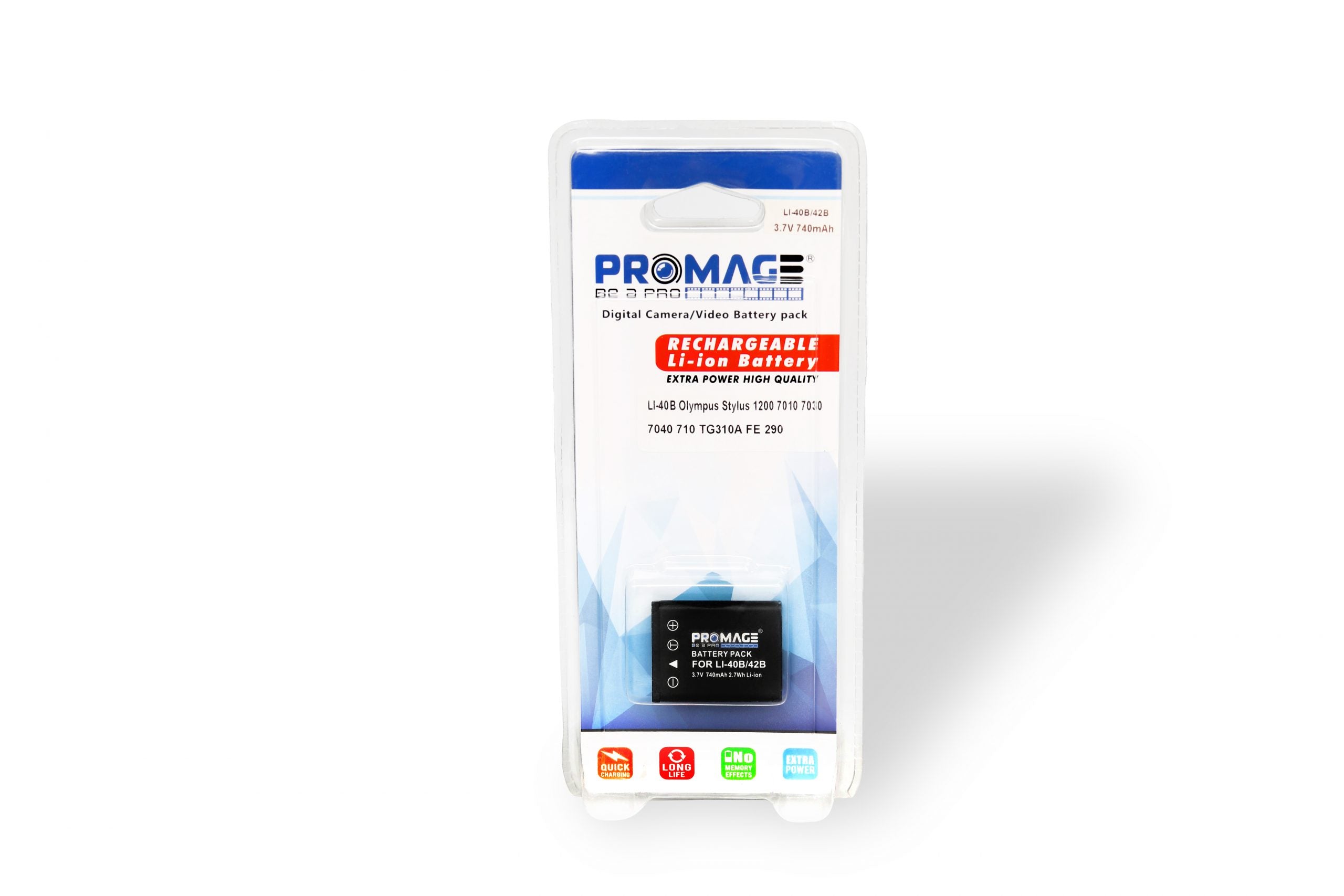 PROMAGE BATTERY FOR OLY - LI40B/42B (740mAh)