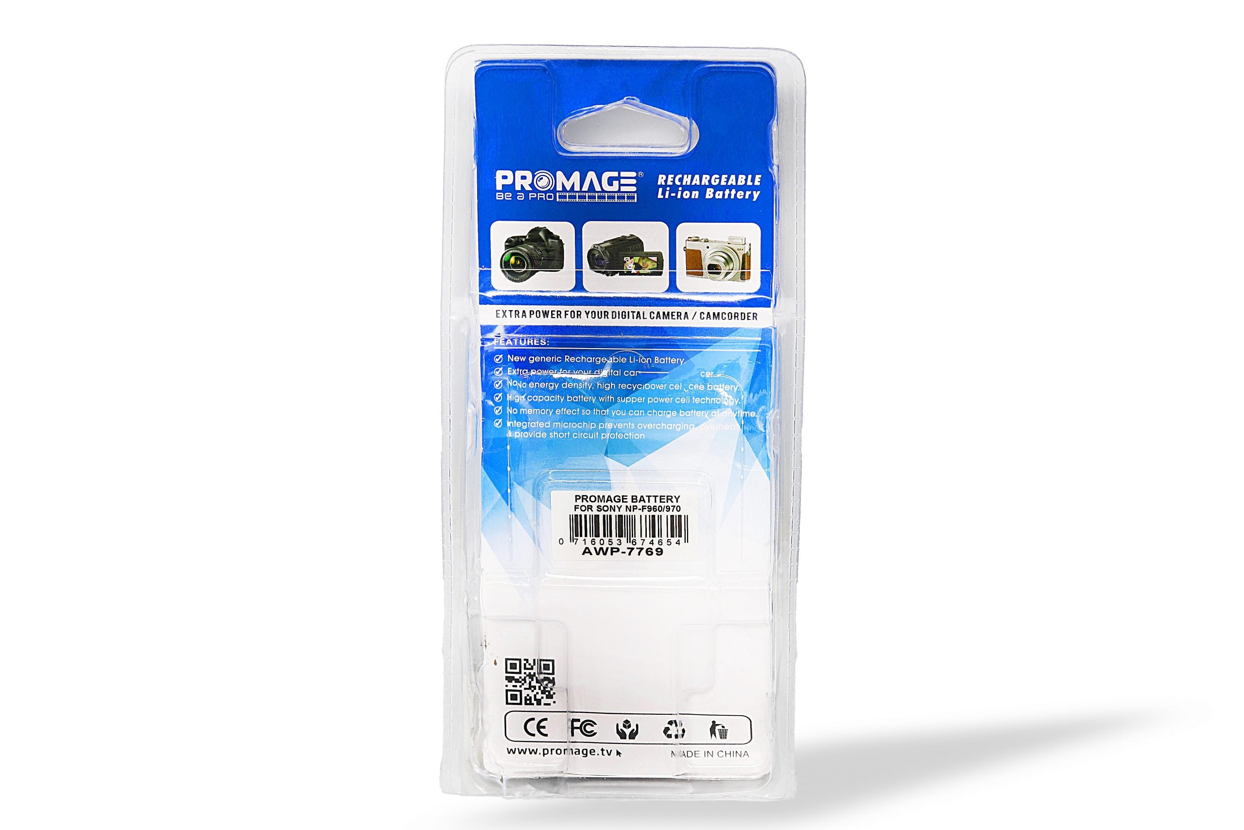 PROMAGE BATTERY FOR SONY NP-F970 II 7800MAH