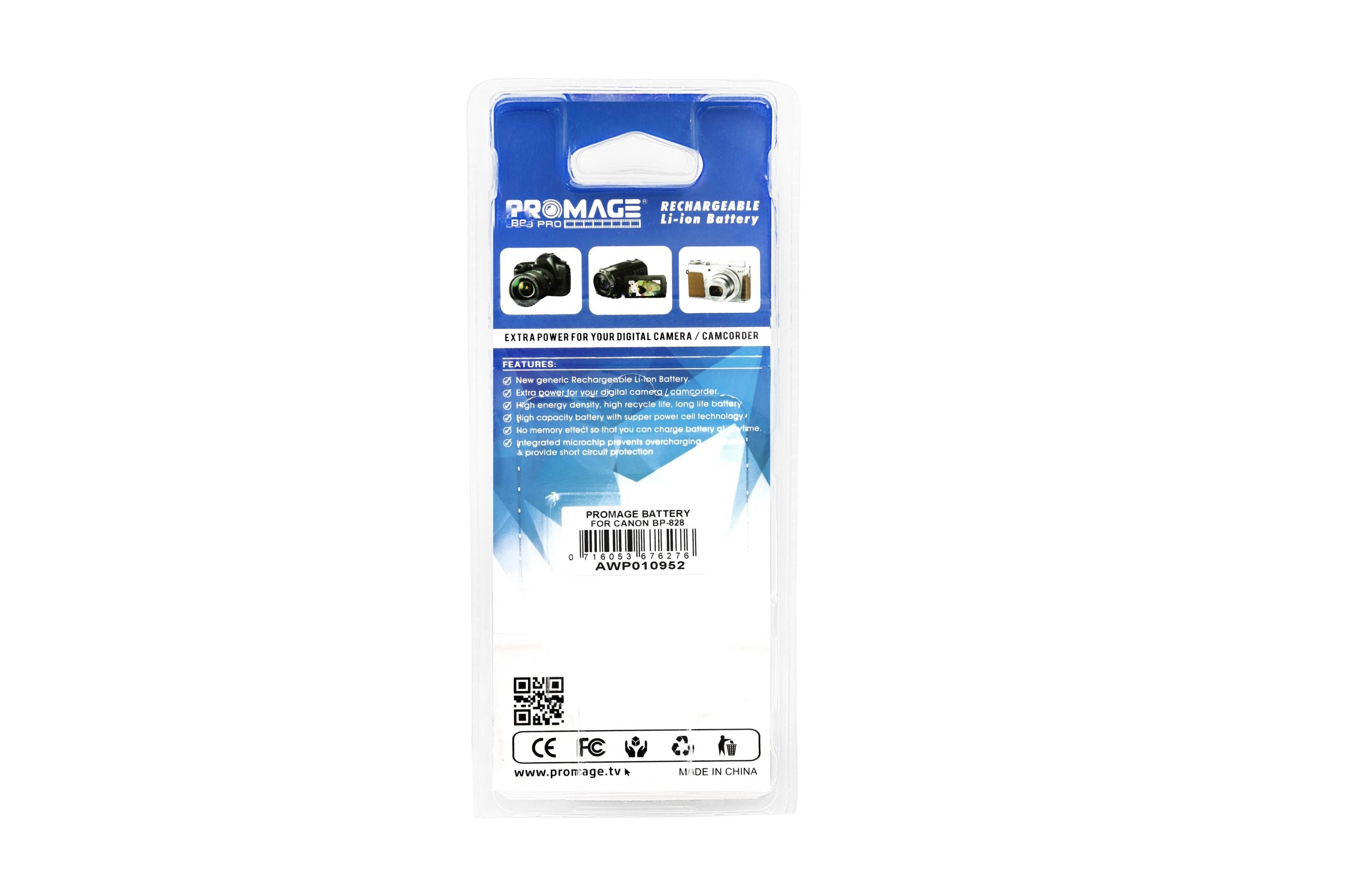 PROMAGE BATTERY FOR CANON BP-828