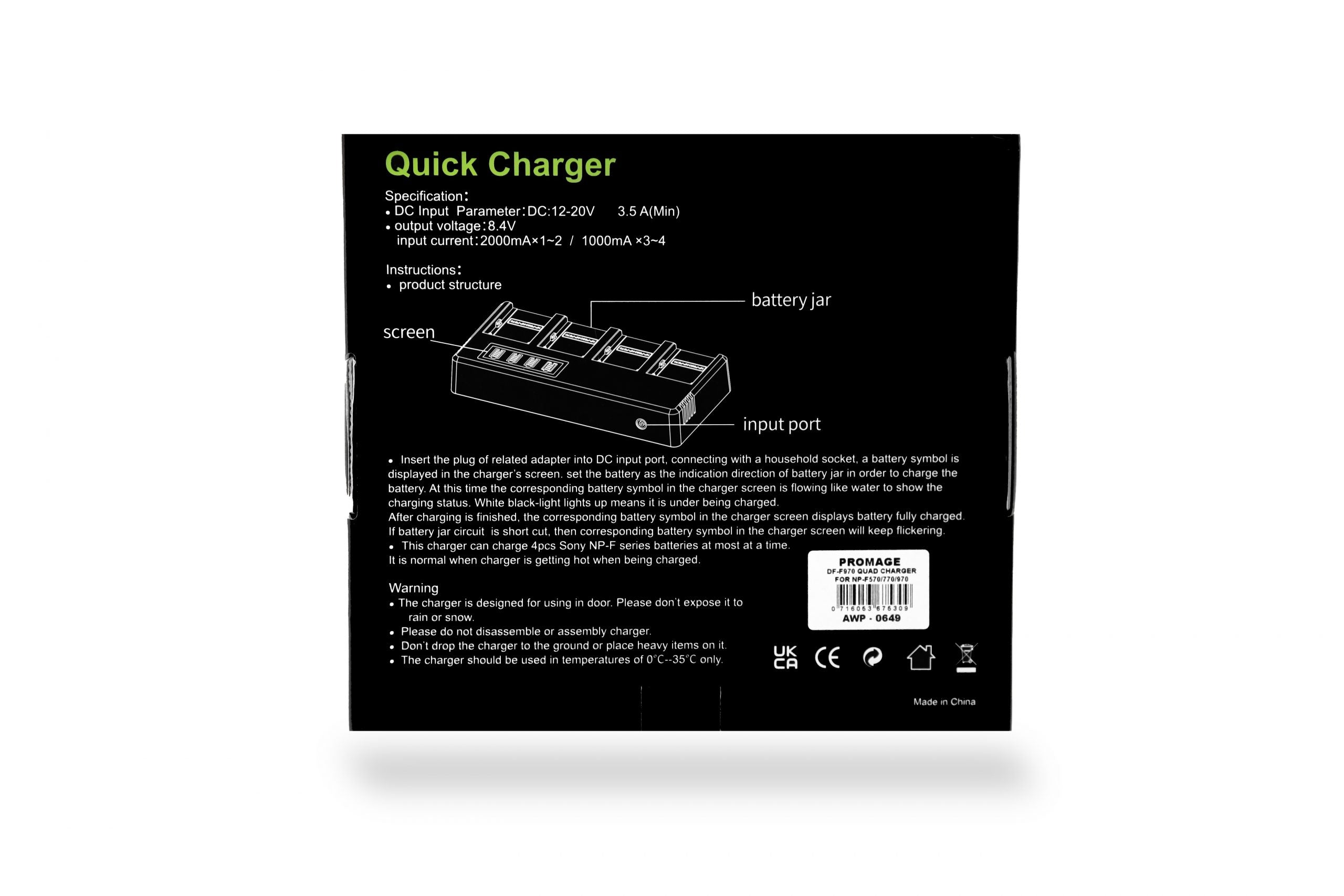PROMAGE Quad Charger for F570/770/970 (DF-F970)