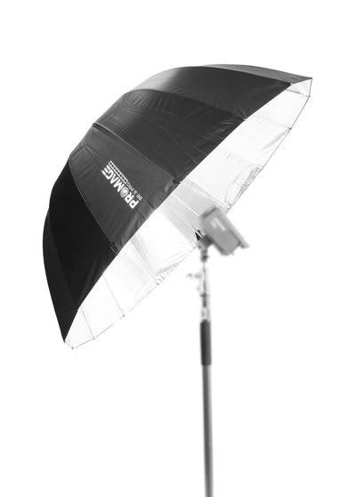 PROMAGE 165CM FIBRE UMBRELLA SOFT SILVER/WHITE