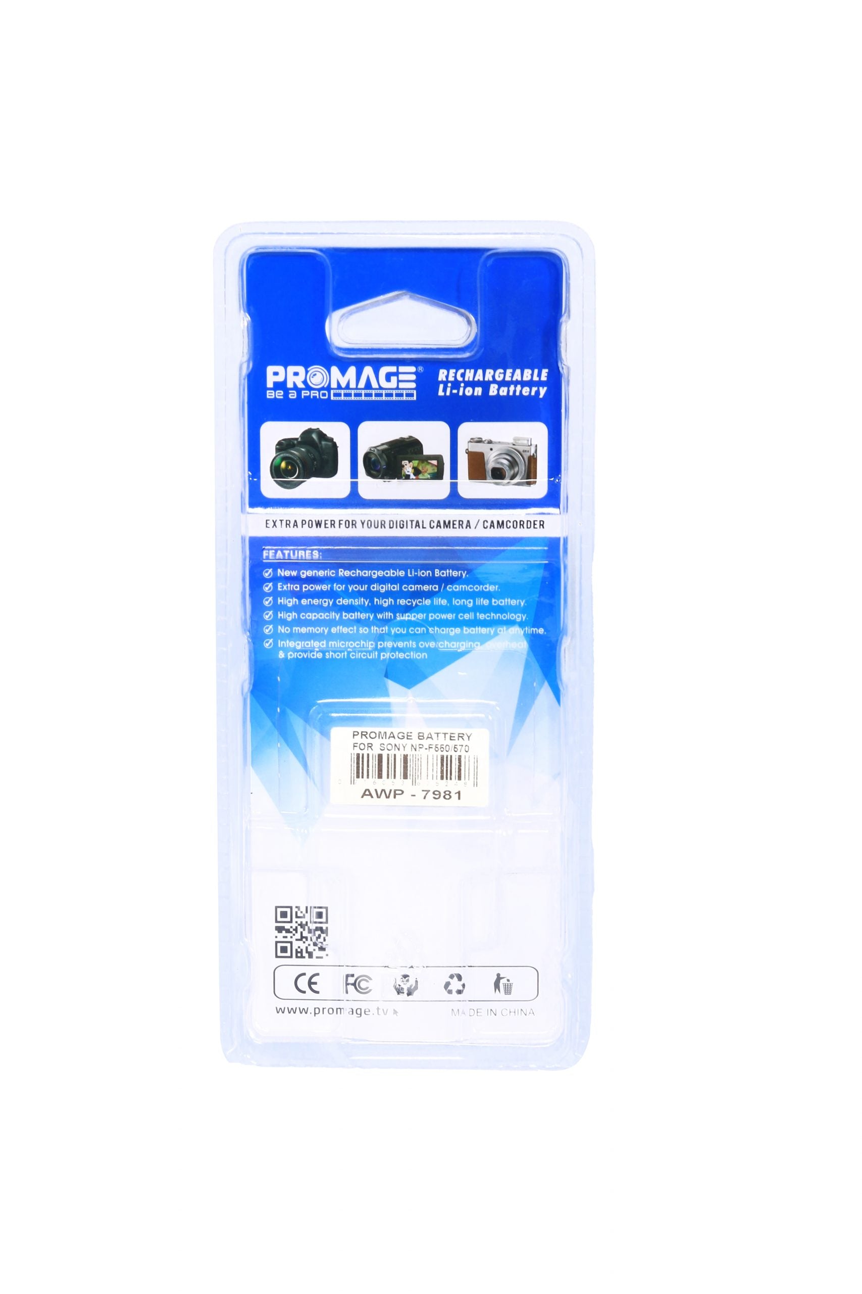 PROMAGE DIGITAL VIDEO LIGHT BATTERY NP-F570 II
