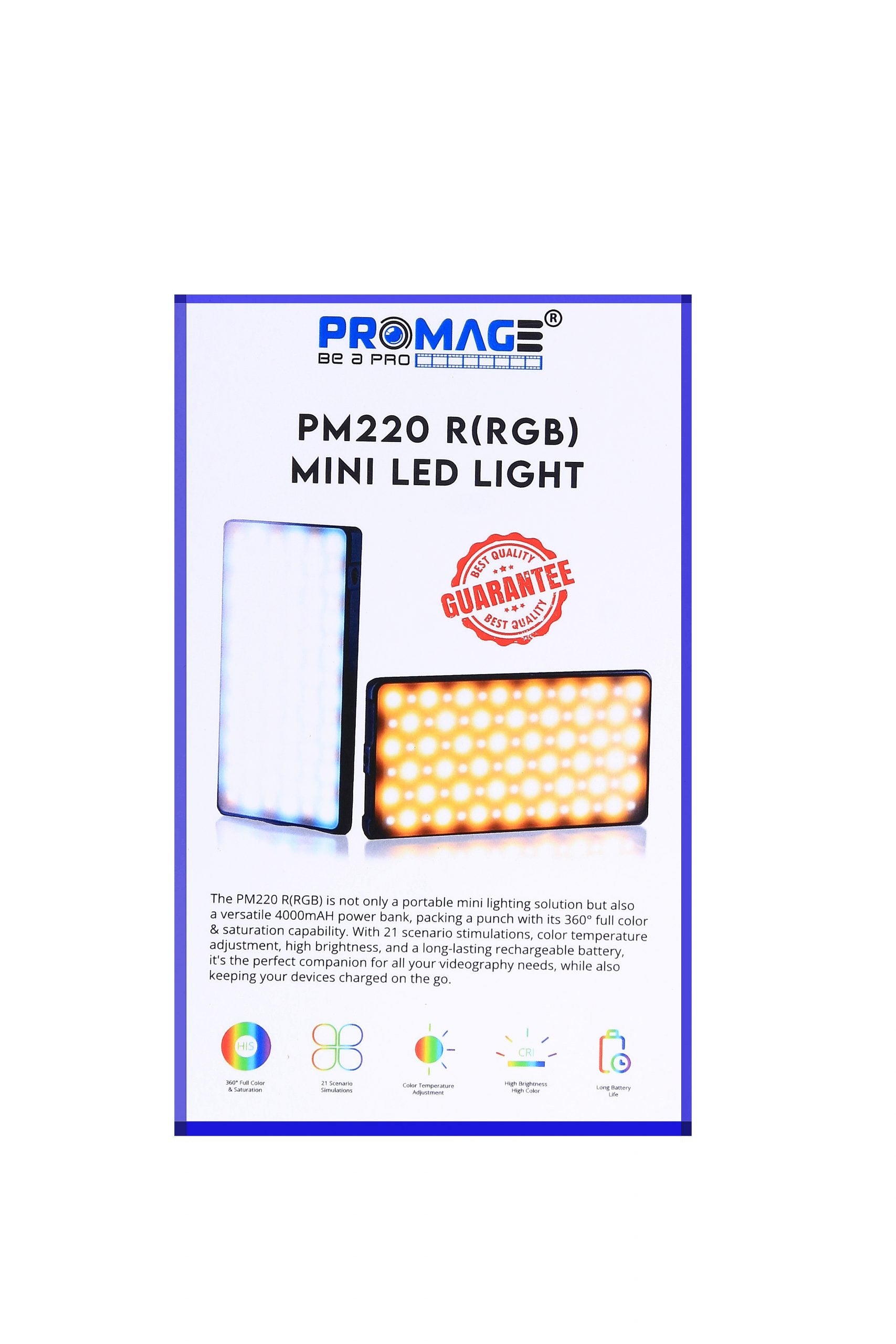 PROMAGE Professional Video Light LED PM-220R- RGB