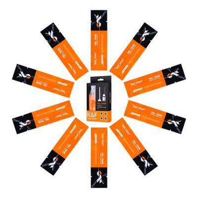 K&F Concept 24mm Full-Frame Sensor Cleaning Swab Kit (10 Swabs + 20ml Cleaner)