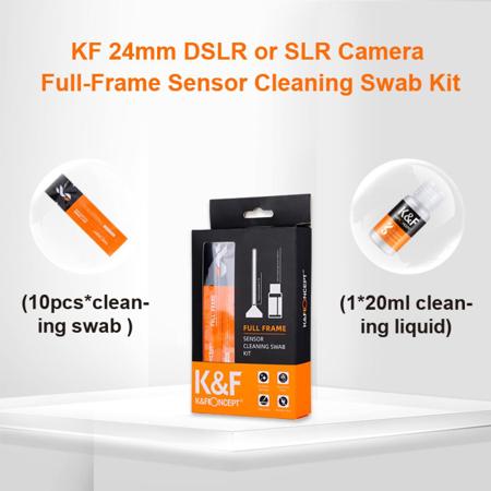K&F Concept 24mm Full-Frame Sensor Cleaning Swab Kit (10 Swabs + 20ml Cleaner) – view 5