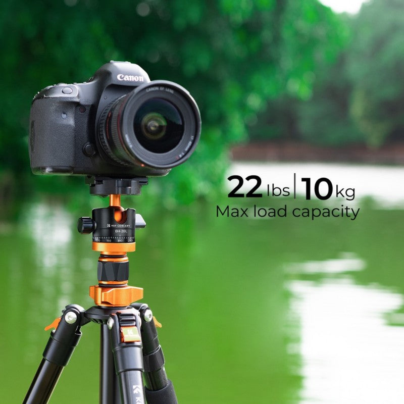 K&F Concept K254A3 67-Inch Aluminum Tripod with BH-28L Ball Head – view 3
