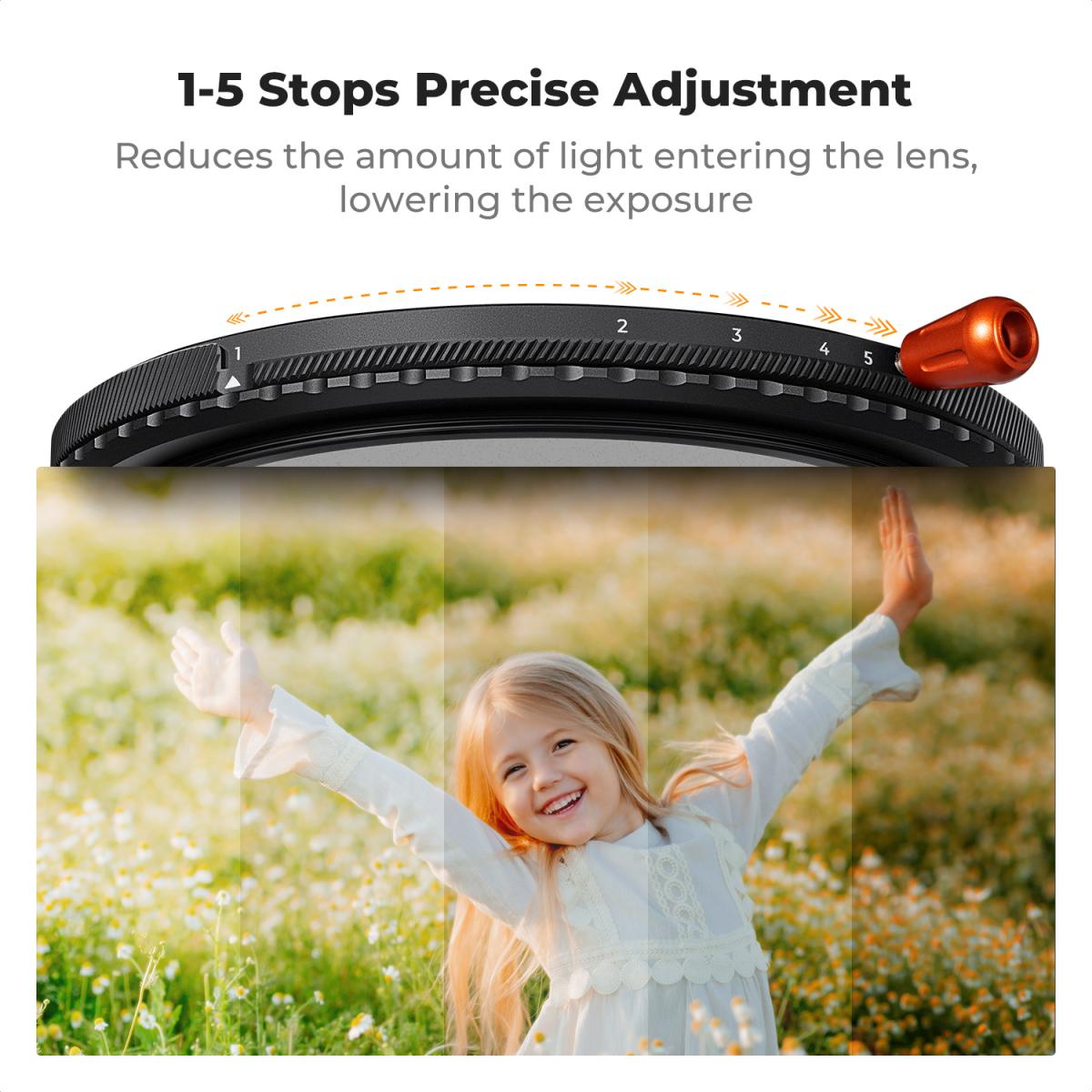 K&F Concept 67mm Nano-X 3-in-1 Variable ND2-ND32, CPL & Black Mist 1/4 Filter – view 5