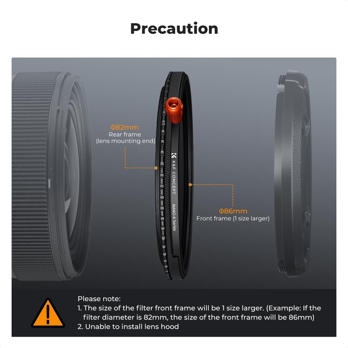 K&F Concept 82mm Nano-X 3-in-1 Variable ND2-ND32, CPL & Black Mist 1/4 Filter – view 7