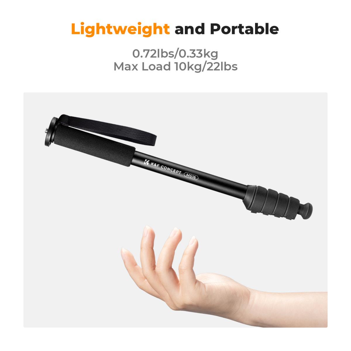 K&F Concept MS16 63-Inch Aluminum Camera Monopod – view 5
