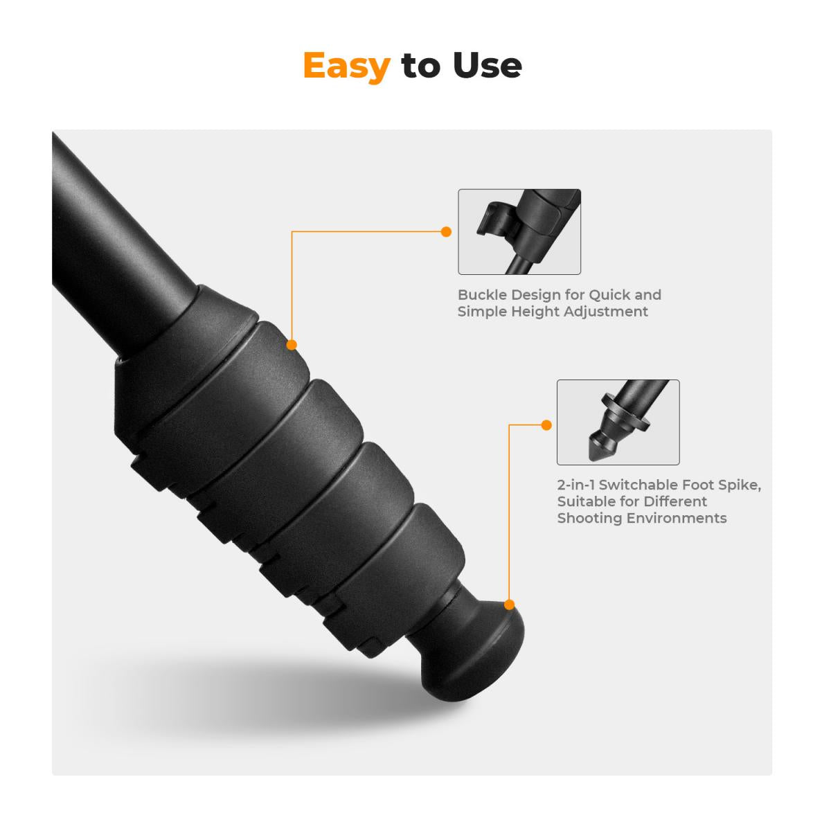 K&F Concept MS16 63-Inch Aluminum Camera Monopod – view 6