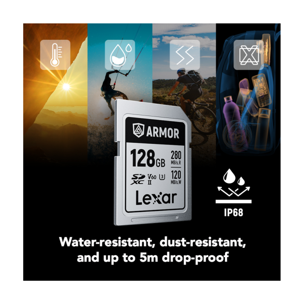Lexar 128GB ARMOR Silver Pro SDXC Memory Card