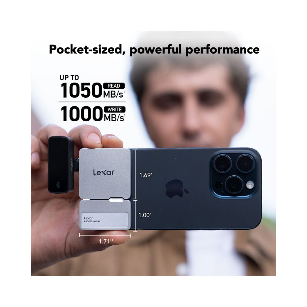 Lexar 2TB SL400 GO Portable SSD with Hub(black)