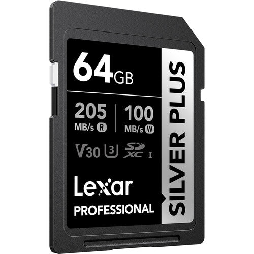Lexar 64GB Professional SILVER PLUS SDXC™ UHS-I cards