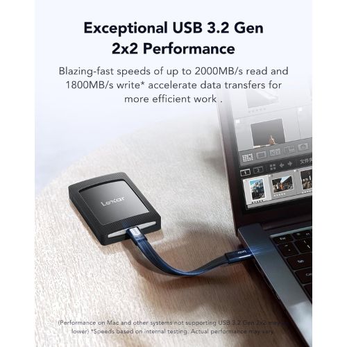 Lexar 2TB External SSD with Magnetic Set USB 3.2 Gen2x2