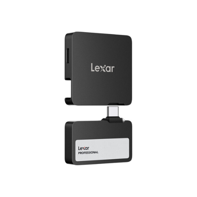 Lexar 1TB Professional Go USB 3.2 Gen 2 Portable SSD with Hub (SL400) - Black