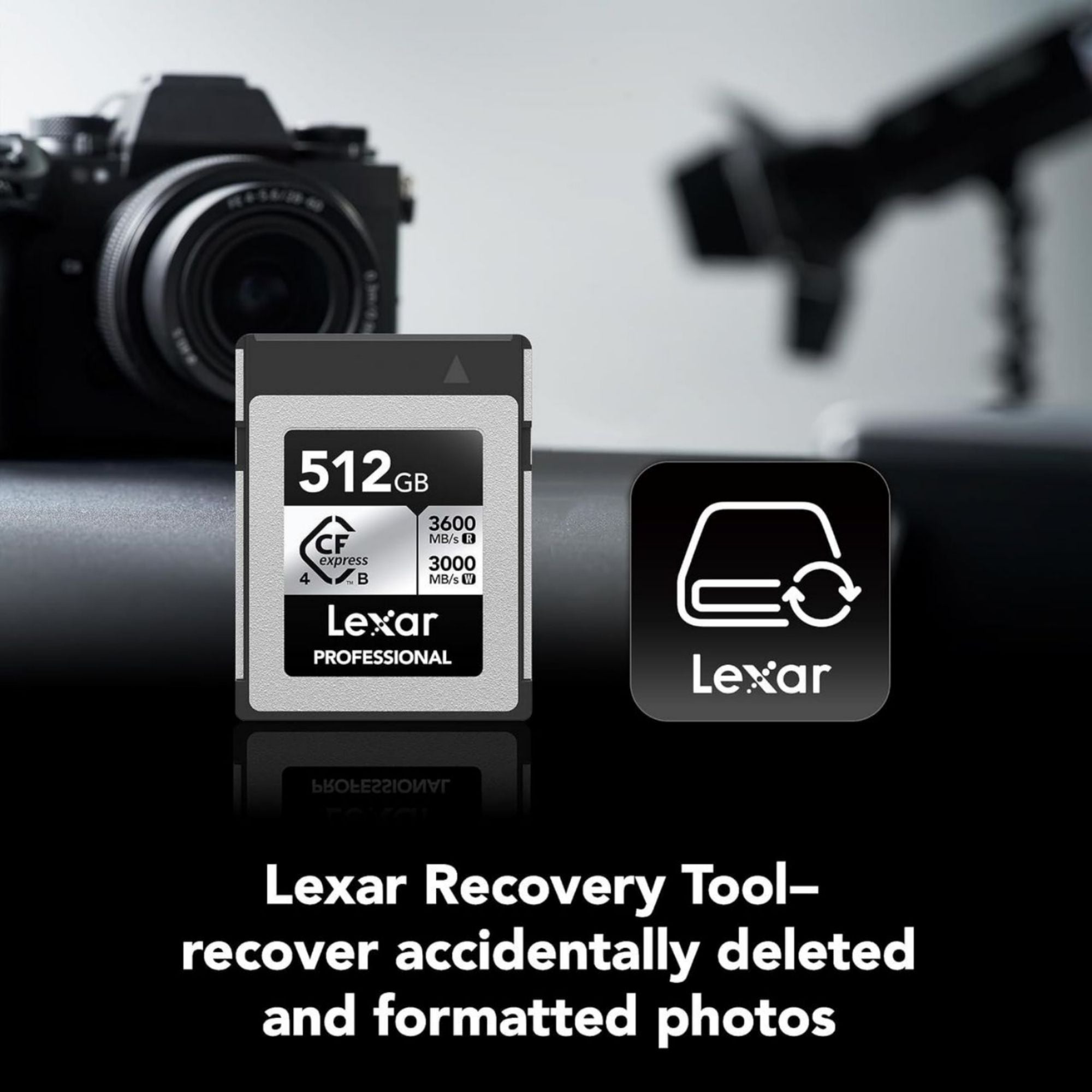 Lexar 512GB Professional CFexpress Type B Silver 4.0 Memory Card, for Photographers, Videographers, Up to 3600/3000 MB/s, 8K Video