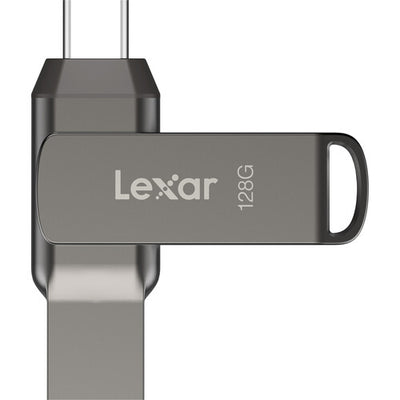 LEXAR Dual Type-C and Type-A 128GB USB 3.2 Fash Drive, Up TO 130MB/S READ