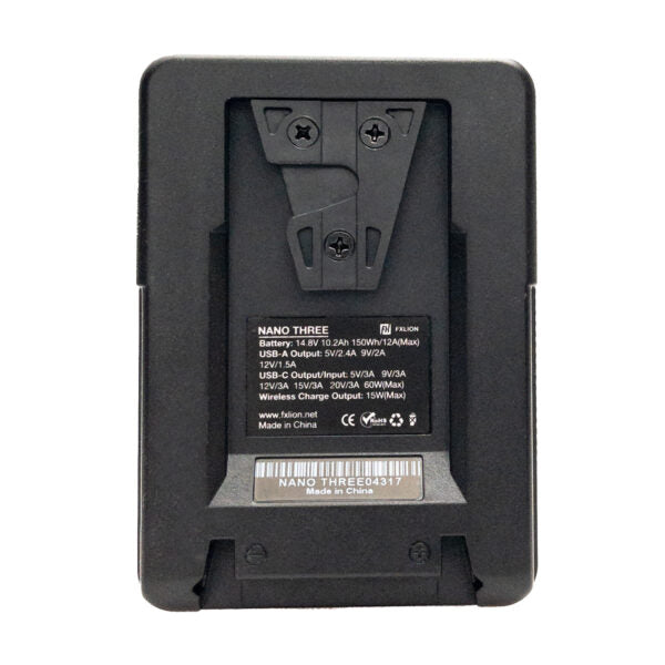FXLION Wireless NANO THREE 14.8V / 150Wh V-Mount Battery with Wireless Charging