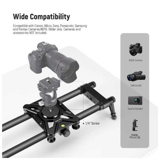 NEEWER CS120cm Carbon Fiber Camera Slider