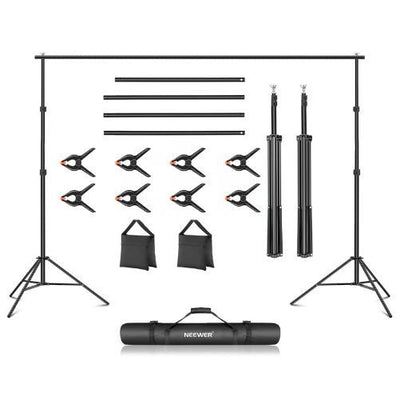 Neewer 2x3m Backdrop Support System With 2 Sand Bags And 8 Clamps
