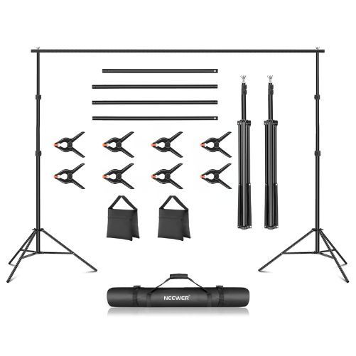 Neewer 2x3m Backdrop Support System With 2 Sand Bags And 8 Clamps