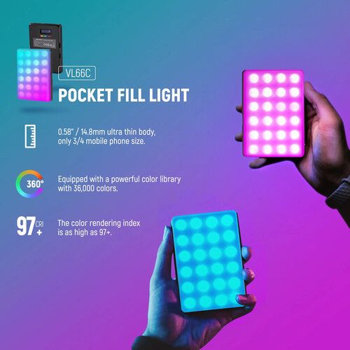 Neewer VL66C RGB LED Light for Phone