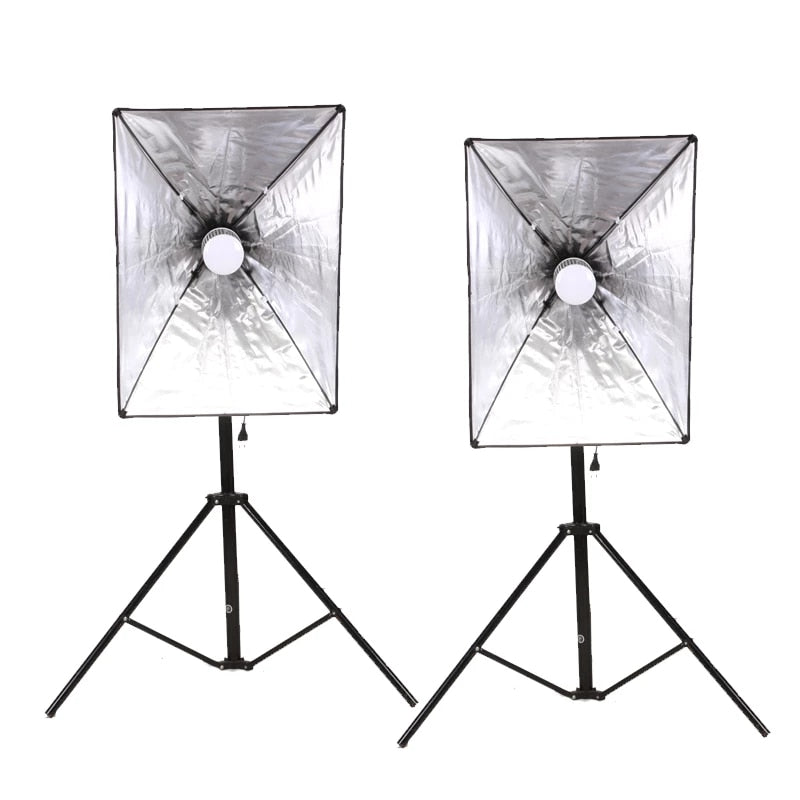 Nicefoto KT-1305 Professional 2 Light Kit LED 180 + 2 pcs 50x70cm Softbox + 2pcs 220ALight Stand Kit LED Lamp Set