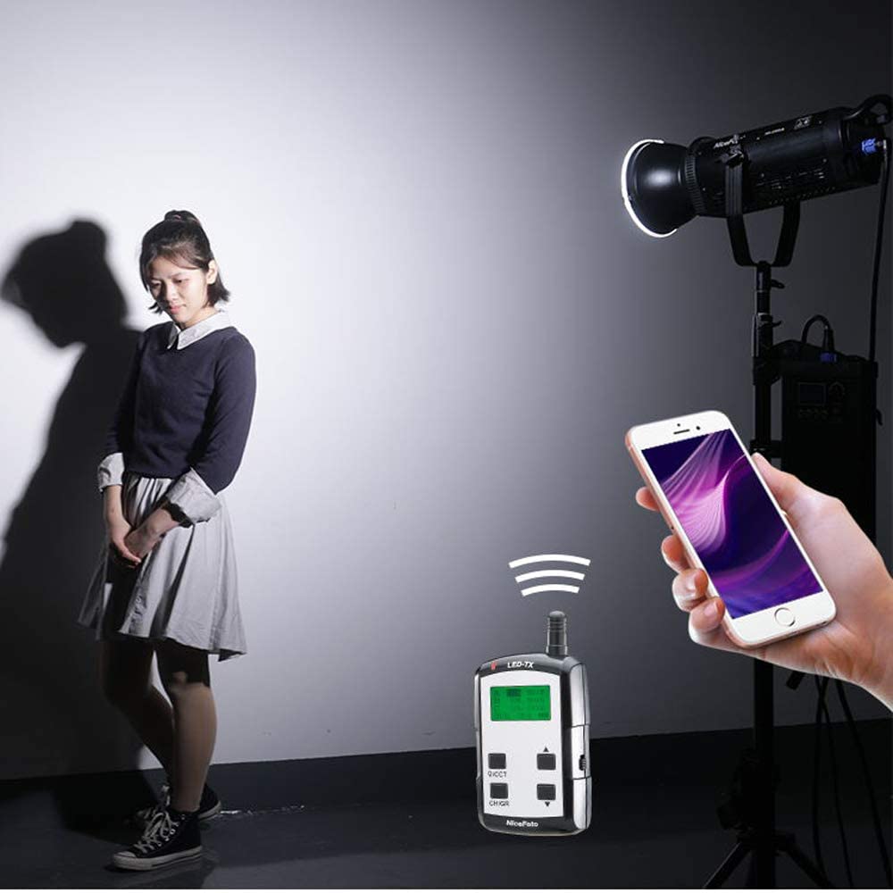 NiceFoto HA-3300A COB Bi Color Led Video Light 330W,Bi Color 3200k-6500k,CRI&TLCI96, with 5 Pre-Programmed Lighting Effects,Support Remote/APP Control