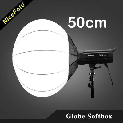 NiceFoto 50 cm Collapsible Sphere Softbox Paper Lantern Ball Shape Globe Diffuser w/Bowens Mount for Studio Flash Strobe