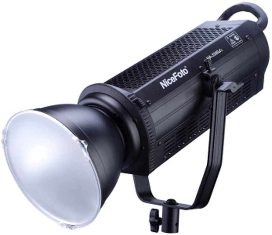 NiceFoto HA-3300A COB Bi Color Led Video Light 330W,Bi Color 3200k-6500k,CRI&TLCI96, with 5 Pre-Programmed Lighting Effects,Support Remote/APP Control