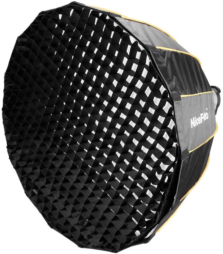 Nicefoto LED-60cm Quick Set-Up Deep Parabolic Softbox With Grid For Led Light Bowens Mount Flash Light for Portrait Wedding Product