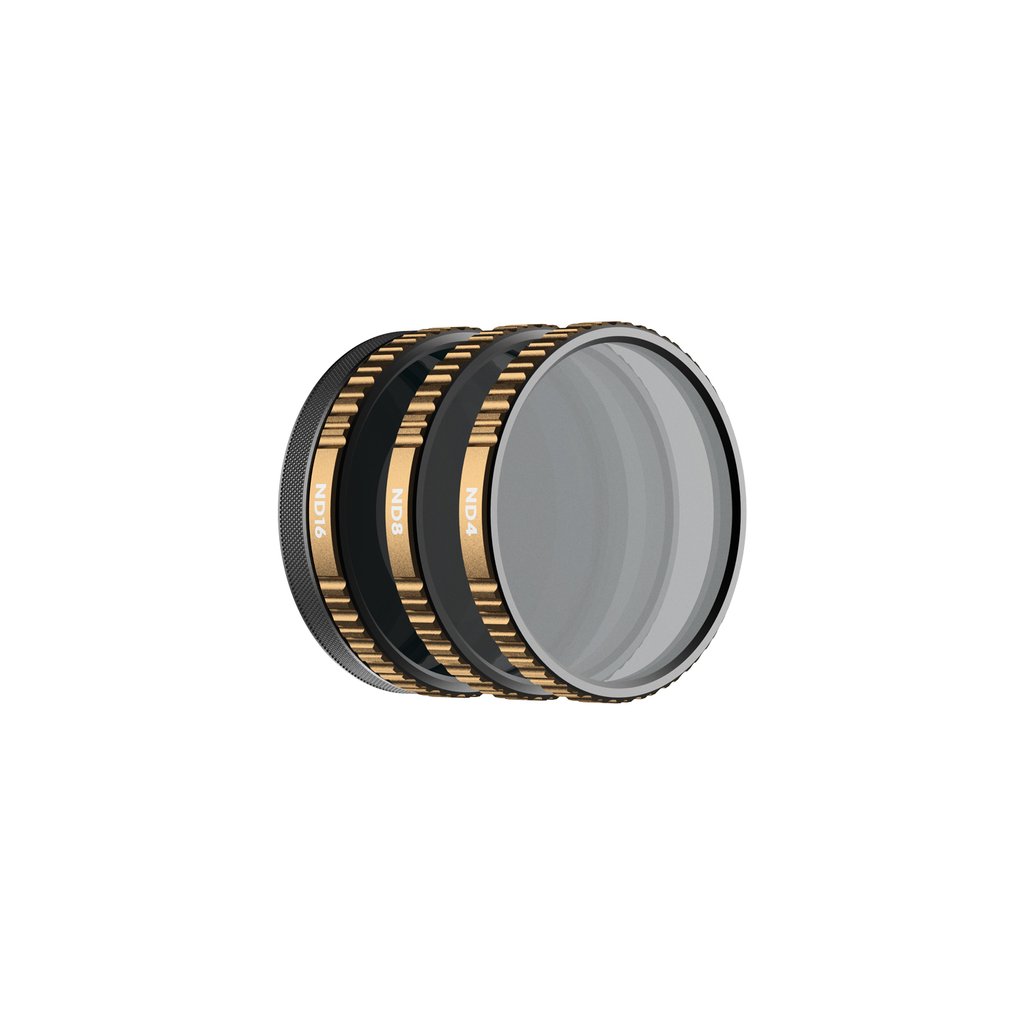 PolarPro Cinema Series Shutter Filter Collection 3-Pack for DJI Osmo Action (ND4, ND8 &amp; ND16)