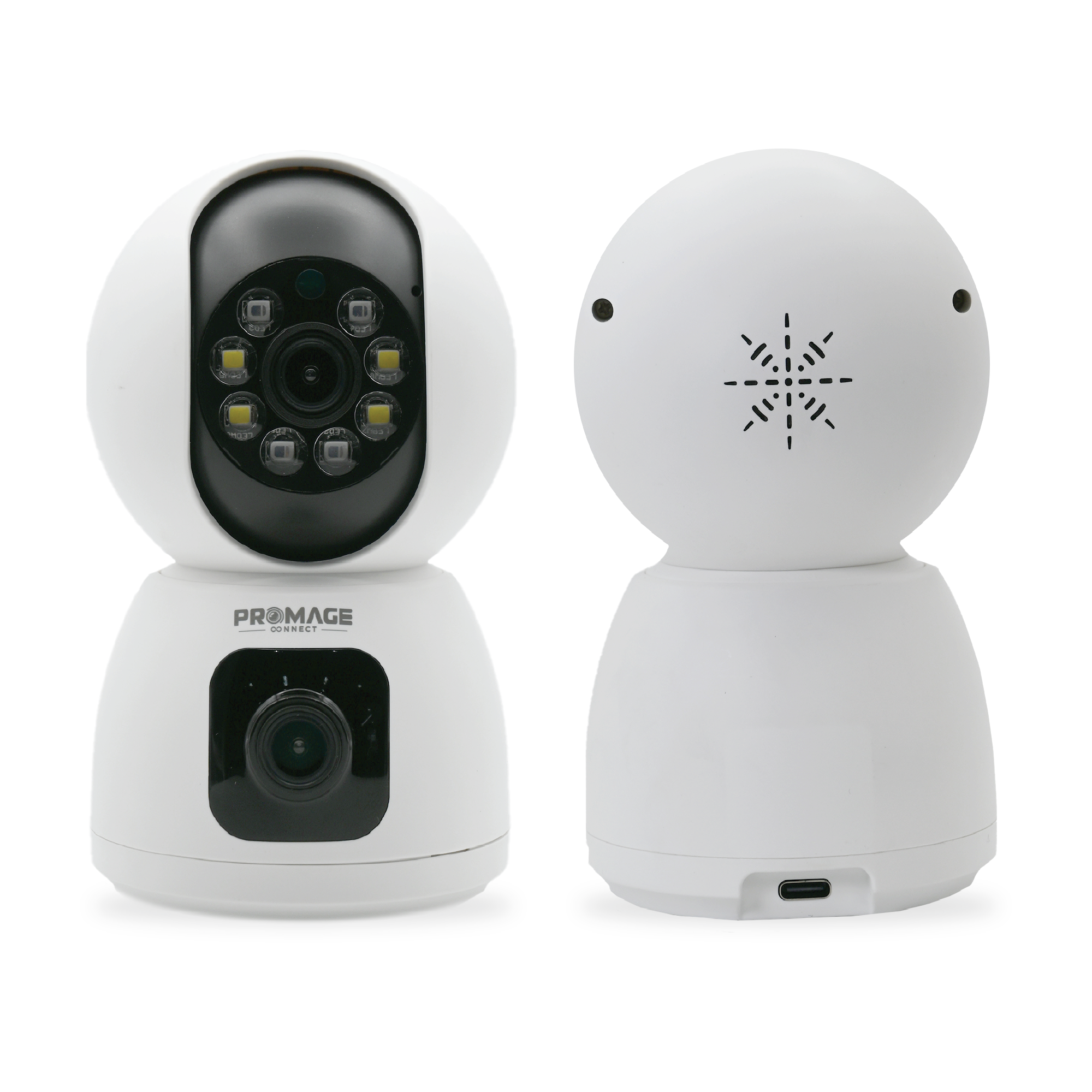 Promage Connect 3 MP Full HD Smart WIFI Indoor Dual Lens Camera PC-I422-W