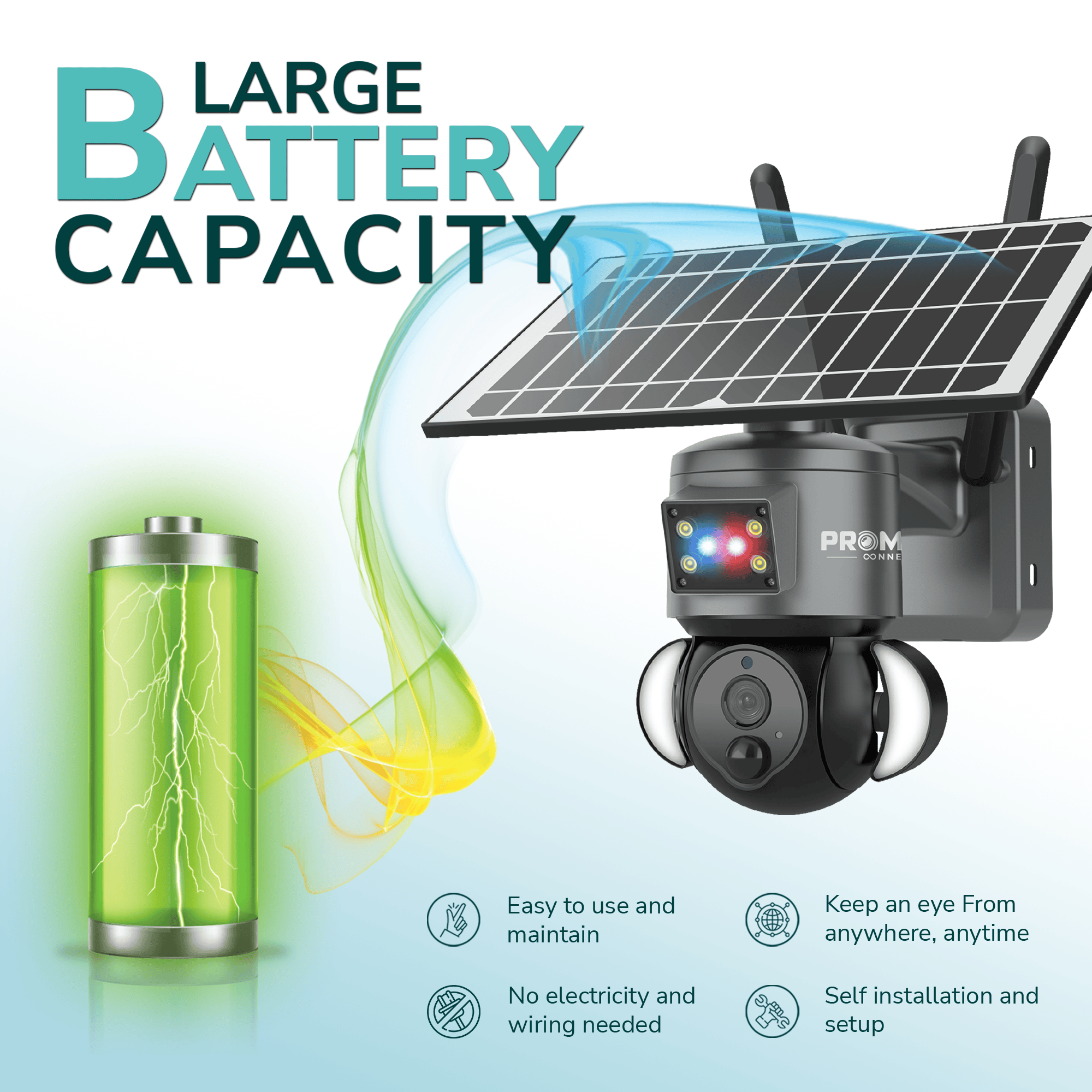 PROMAGE SOLAR POWERED PTZ CAMERA PC-S303-4GFA-G