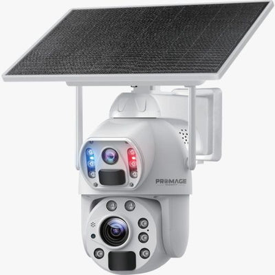 PROMAGE Connect Dual Lens Solar Powered PTZ Camera 10x Optical Zoom (PC-S566-4G)