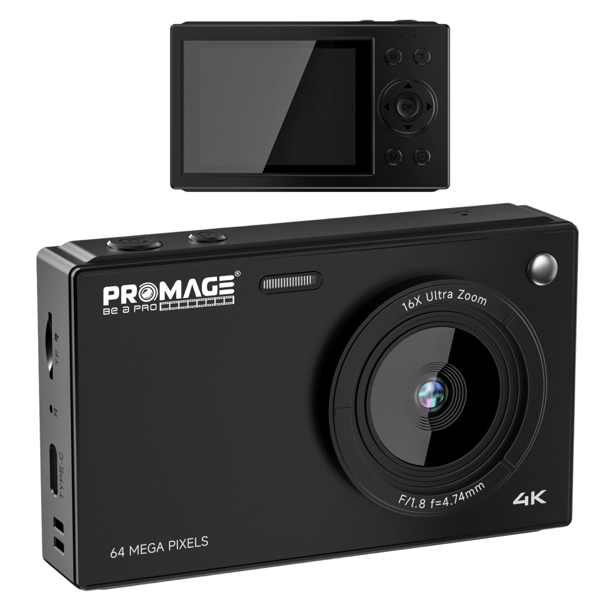 Promage 4K Dual Screen Digital Camera (PC130)