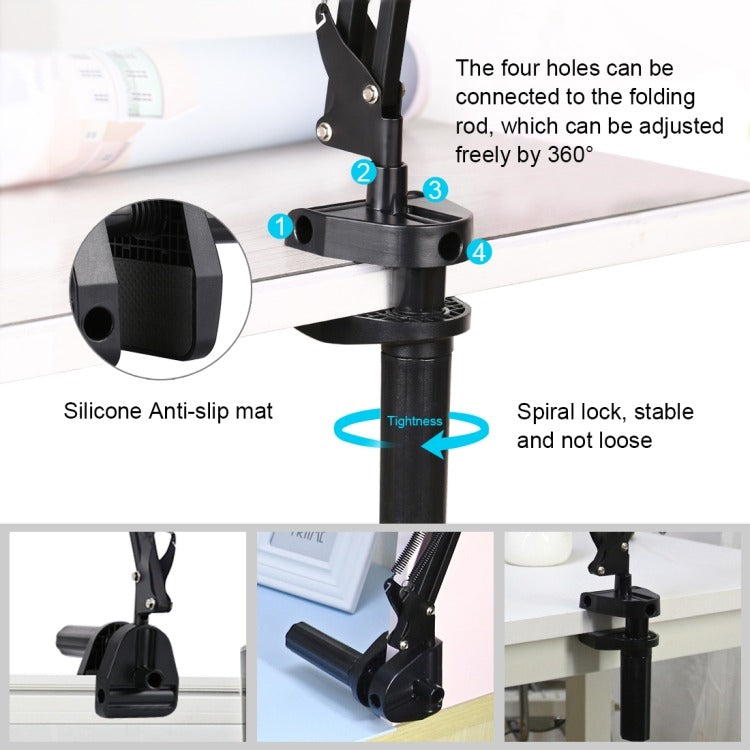 PULUZ 10.2 INCH 26CM RING CURVED LIGHT + DESKTOP ARM STAND PKT3090B