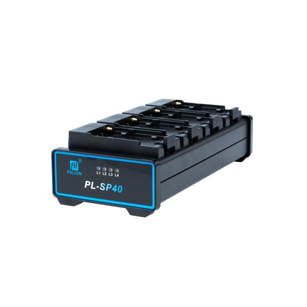 Fxlion PL-SP40 4 CH Charger for Sony NP-F &amp; Panasonic D54 Batteries - 8.4V / 1A