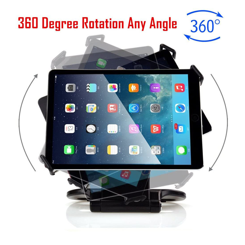 Promage 360 Swivel Rotating Stand Holder Tabletop Stand with Collapsible Base for All iPad Series